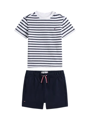 Tommy Hilfiger Komplet t-shirt i spodenki Essential KN0KN02379 Granatowy Regular Fit