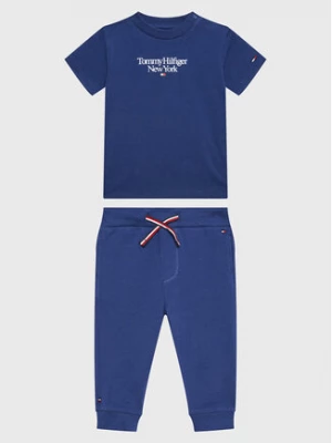 Tommy Hilfiger Komplet t-shirt i spodnie Essential KN0KN01555 Granatowy Regular Fit