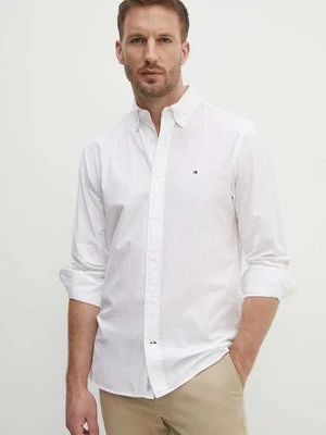 Tommy Hilfiger koszula bawełniana męska kolor biały regular z kołnierzykiem button-down MW0MW25035