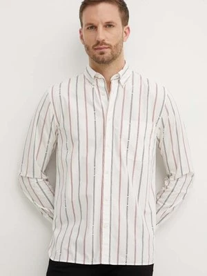 Tommy Hilfiger koszula bawełniana męska kolor biały regular z kołnierzykiem button-down MW0MW35765