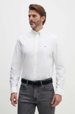 Tommy Hilfiger koszula bawełniana męska kolor biały regular z kołnierzykiem button-down MW0MW35774