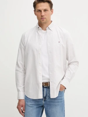 Tommy Hilfiger koszula bawełniana męska kolor biały regular z kołnierzykiem button-down MW0MW36238