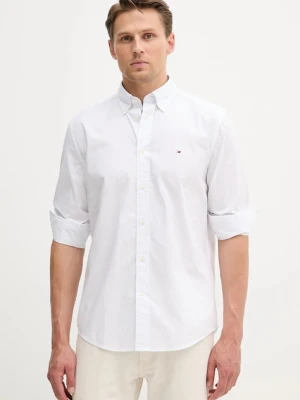 Tommy Hilfiger koszula bawełniana męska kolor biały regular z kołnierzykiem button-down MW0MW39437