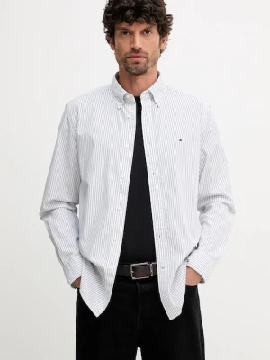 Tommy Hilfiger koszula bawełniana męska kolor biały regular z kołnierzykiem button-down MW0MW41399