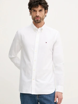 Tommy Hilfiger koszula bawełniana męska kolor biały regular z kołnierzykiem button-down MW0MW41683
