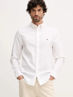 Tommy Hilfiger koszula bawełniana męska kolor biały regular z kołnierzykiem button-down MW0MW41684