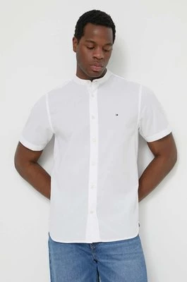 Tommy Hilfiger koszula bawełniana męska kolor biały regular ze stójką MW0MW35275