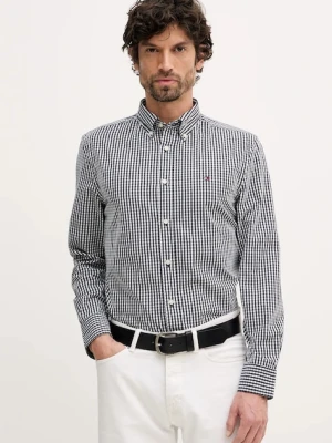 Tommy Hilfiger koszula bawełniana męska kolor czarny regular z kołnierzykiem button-down MW0MW41713