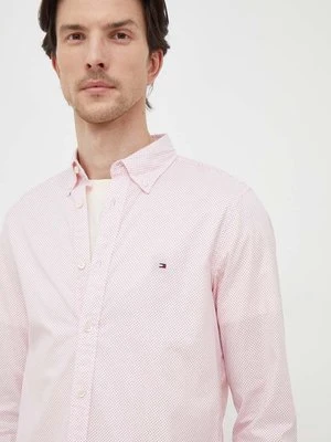 Tommy Hilfiger koszula bawełniana męska kolor czerwony slim z kołnierzykiem button-down MW0MW33762