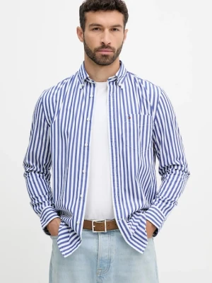 Tommy Hilfiger koszula bawełniana męska kolor fioletowy regular z kołnierzykiem button-down MW0MW39451