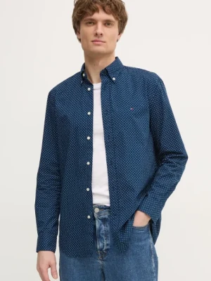 Zdjęcie produktu Tommy Hilfiger koszula bawełniana męska kolor granatowy regular z kołnierzykiem button-down MW0MW37554