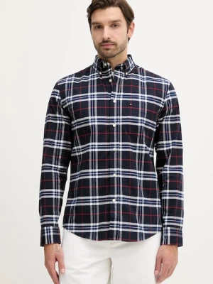 Tommy Hilfiger koszula bawełniana męska kolor granatowy regular z kołnierzykiem klasycznym MW0MW40894