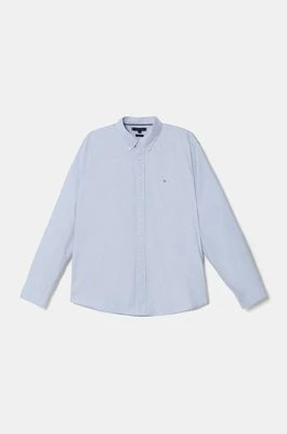 Tommy Hilfiger koszula bawełniana męska kolor niebieski regular z kołnierzykiem button-down MW0MW35774