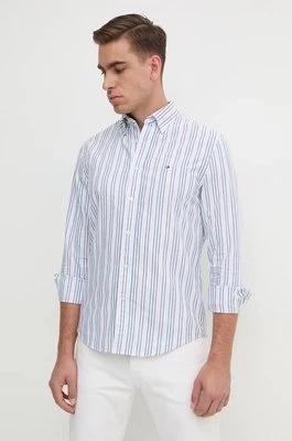 Tommy Hilfiger koszula bawełniana męska kolor niebieski regular z kołnierzykiem button-down MW0MW36820