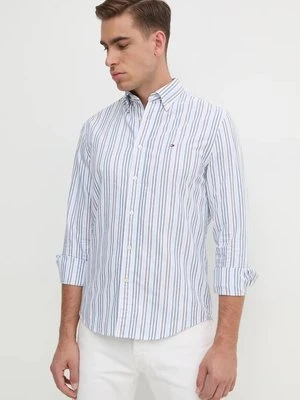 Tommy Hilfiger koszula bawełniana męska kolor niebieski regular z kołnierzykiem button-down MW0MW36820