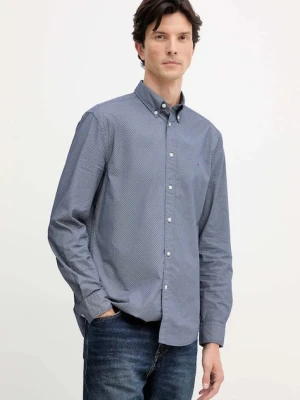 Tommy Hilfiger koszula bawełniana męska kolor niebieski regular z kołnierzykiem button-down MW0MW40455