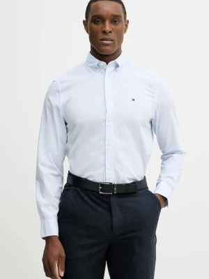 Tommy Hilfiger koszula bawełniana męska kolor niebieski regular z kołnierzykiem button-down MW0MW41403