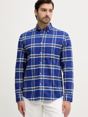 Tommy Hilfiger koszula bawełniana męska kolor niebieski regular z kołnierzykiem klasycznym MW0MW40894