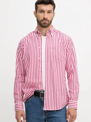 Tommy Hilfiger koszula bawełniana męska kolor różowy regular z kołnierzykiem button-down MW0MW39451