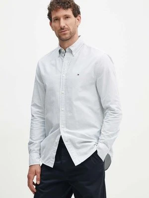 Tommy Hilfiger koszula bawełniana męska kolor zielony regular z kołnierzykiem button-down MW0MW36238