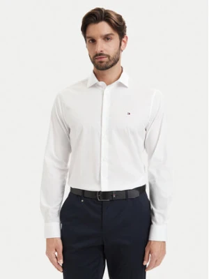 Tommy Hilfiger Koszula Cl Solid MW0MW43749 Biały Regular Fit