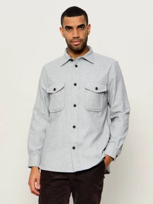 Tommy Hilfiger Koszula | Classic fit | z dodatkiem wełny szary