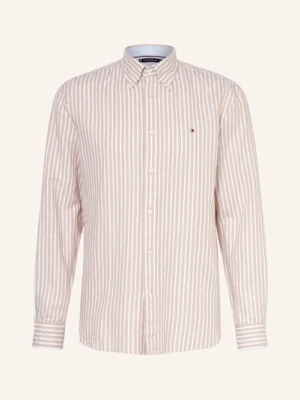 Tommy Hilfiger Koszula Comfort Fit Z Dodatkiem Lnu beige