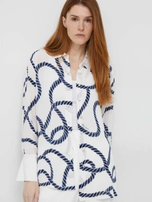 Zdjęcie produktu Tommy Hilfiger koszula damska kolor biały relaxed z kołnierzykiem klasycznym