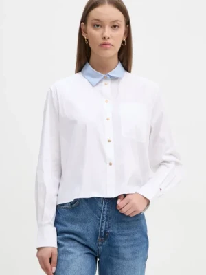 Tommy Hilfiger koszula damska kolor biały relaxed z kołnierzykiem klasycznym WW0WW43048