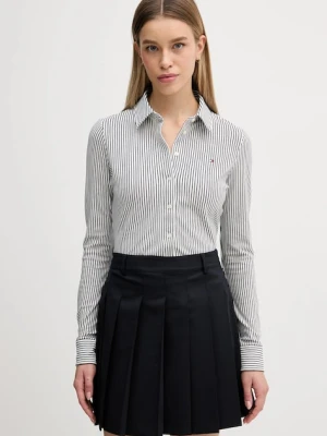 Tommy Hilfiger koszula damska kolor biały slim z kołnierzykiem klasycznym WW0WW43528