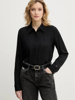 Tommy Hilfiger koszula damska kolor czarny regular z kołnierzykiem klasycznym WW0WW48180