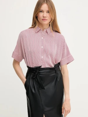 Tommy Hilfiger koszula damska kolor czerwony relaxed z kołnierzykiem klasycznym WW0WW45883