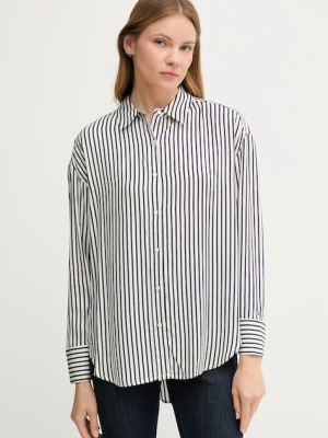 Tommy Hilfiger koszula damska kolor granatowy relaxed z kołnierzykiem klasycznym WW0WW45888