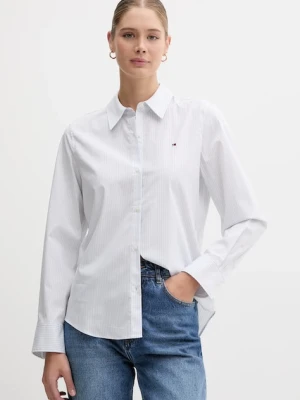Tommy Hilfiger koszula damska kolor niebieski regular z kołnierzykiem klasycznym WW0WW47169