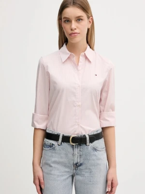 Tommy Hilfiger koszula damska kolor różowy regular z kołnierzykiem klasycznym WW0WW47169