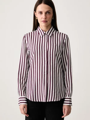 Tommy Hilfiger koszula damska z wiskozą bordowy