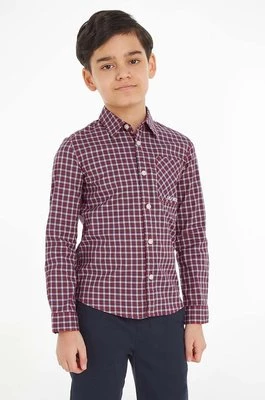 Tommy Hilfiger koszula dziecięca kolor bordowy