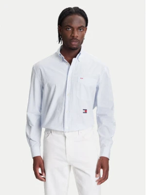 Tommy Hilfiger Koszula F1 Movie Bengal MW0MW41382 Błękitny Regular Fit Niebieski jasny
