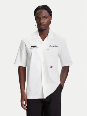 Tommy Hilfiger Koszula F1 Movie Mechanics MW0MW41476 Écru Boxy Fit Kremowy