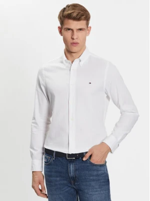 Tommy Hilfiger Koszula Flex Dobby MW0MW31816 Biały Slim Fit