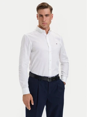 Tommy Hilfiger Koszula Flex Dobby MW0MW44570 Biały Slim Fit