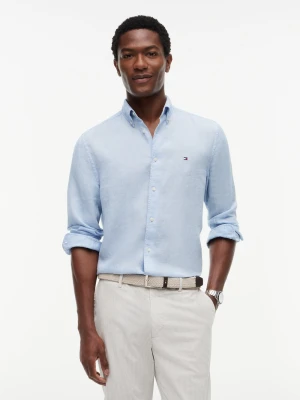 Tommy Hilfiger koszula lniana Mężczyźni Regular Fit len (100%) niebieski