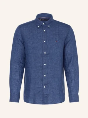 Tommy Hilfiger Koszula Lniana Regular Fit blau