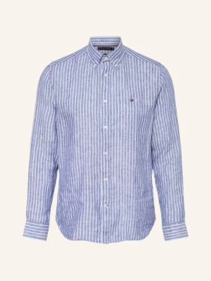 Tommy Hilfiger Koszula Lniana Regular Fit blau