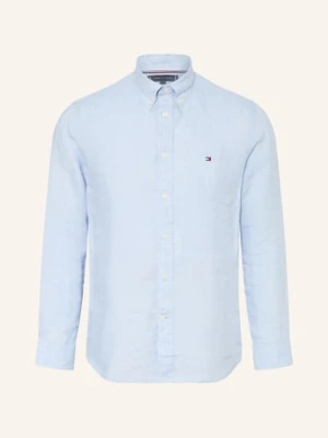 Tommy Hilfiger Koszula Lniana Regular Fit blau