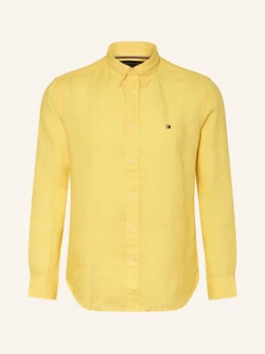 Tommy Hilfiger Koszula Lniana Regular Fit gelb