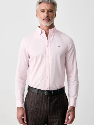 Tommy Hilfiger koszula męska bawełniana różowy