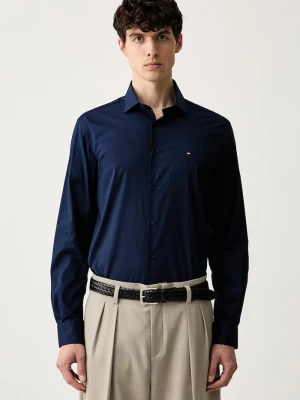 Tommy Hilfiger koszula męska bawełniana z elastanem granatowy
