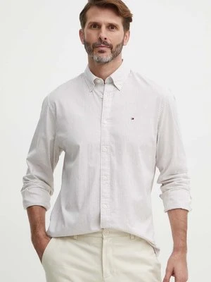 Tommy Hilfiger koszula męska kolor beżowy regular z kołnierzykiem button-down MW0MW30935