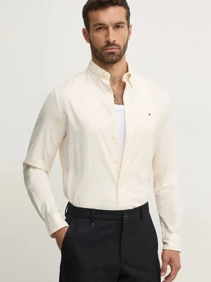 Tommy Hilfiger koszula męska kolor beżowy regular z kołnierzykiem button-down MW0MW36824